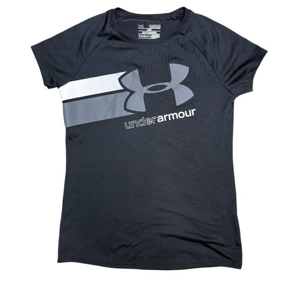 Under Armour Youth Medium Tee Black and Gray - Picture 1 of 4
